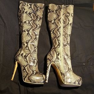 Snake skin boots